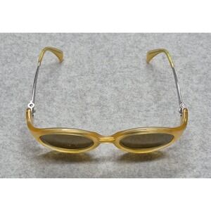 Vintage Jean Paul Gaultier Sunglasses 56-2272 Oval Amber Yellow Side Shield